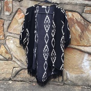 ASOS Brave Soul Fringed High-Low Kimono